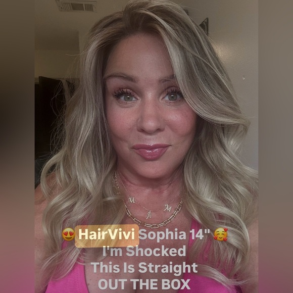 New HairVivi Wig Blonde Rooted Long Human Hair LACE NOT CUT With Box HAND TIED - Picture 9 of 12